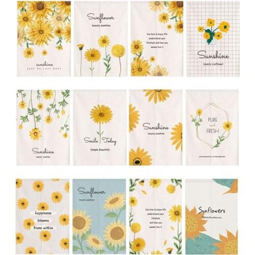 Cotton Hemp Door Curtain Partition Curtain Leaves Pattern Household Kitchen Bedroom Toilet Curtain Without Punching