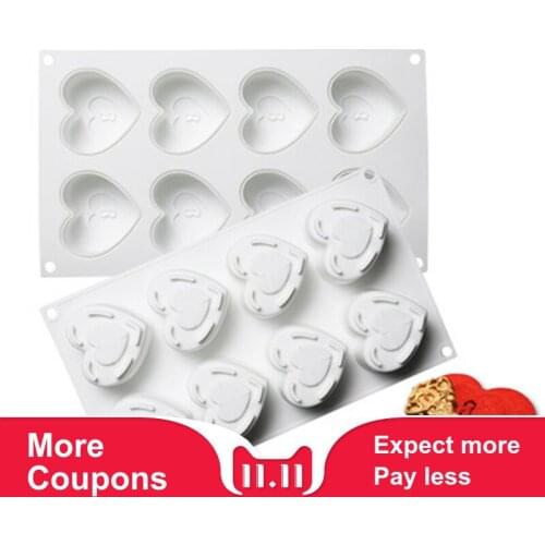 Filbake KEY Heart Silicone Mold Cake Decorating Tools For Baking Mould Chocolates Dessert Mousse Ice Cream Pastry Pan Bakeware