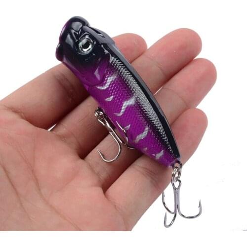 Artificial Topwater Popper Floating Wobblers 65mm/12g Fishing Lure Hard Bait Lifelike 3D Eyes High Quality Plastic Fishing Bait