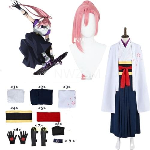 Cosplay Anime SK8 the InfInIty Cherry blossomCostumes Top Pants Accessories Full Sets Wig Synthetic Hair Halloween Carnival