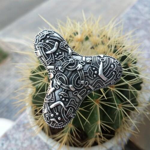 Langhong 10pcs Brooch for Women Sweden Scandinavian Raven Viking Brooch jewelry Talisman