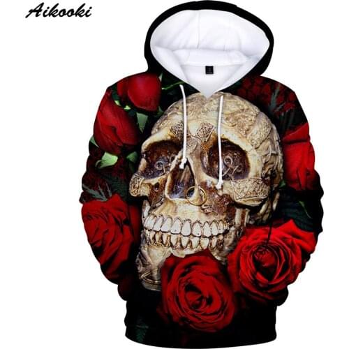 Hot Sale Skull 3D Hoodies Sweatshirt Men/women Autumn Creative Design Personality Print Skull 3D Boys Hooded Size XXS-4XL Coats