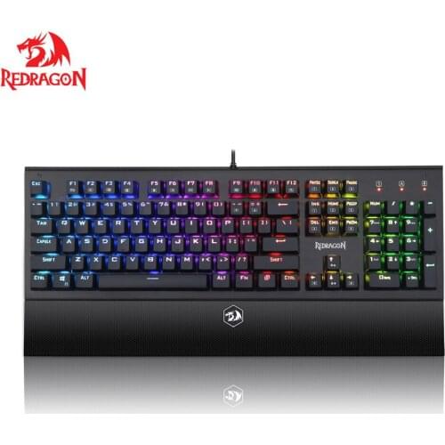 Redragon K569 ARYAMAN Mechanical Gaming Keyboard RGB Backlit 104 Keys With Wrist Rest