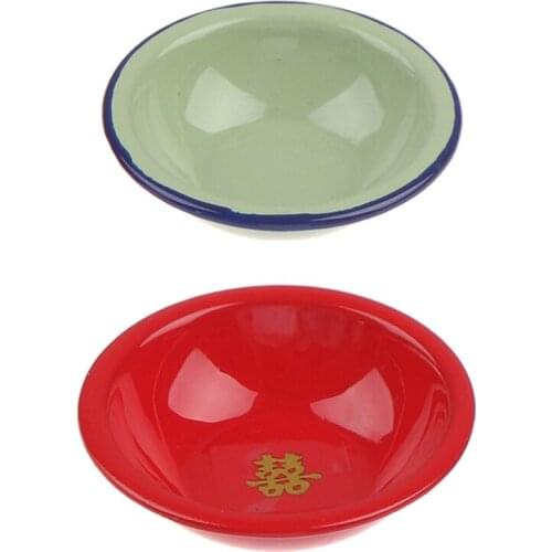 Mini Vintage 1/12 Dollhouse Miniature Accessories Soup Pot Bowl Plate Simulation Model Furniture Toys For Doll House Decoration