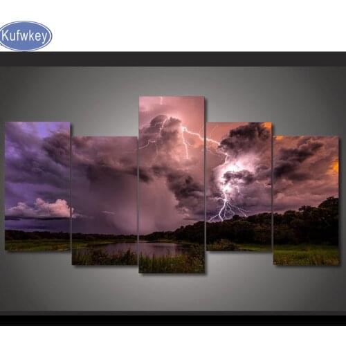 Newest sale Diamond Painting 5 pcs Full Square Crystal 5d diy Diamond Painting Cross Stitch abstract cloud Needlework Home Decor