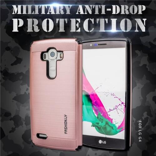 New Brush Pattern Hard Plastic Soft TPU Armor Phone cover Case for for LG G4 G5 K10 V10 G4 Stylus G3 Stylus Magna H500 H520