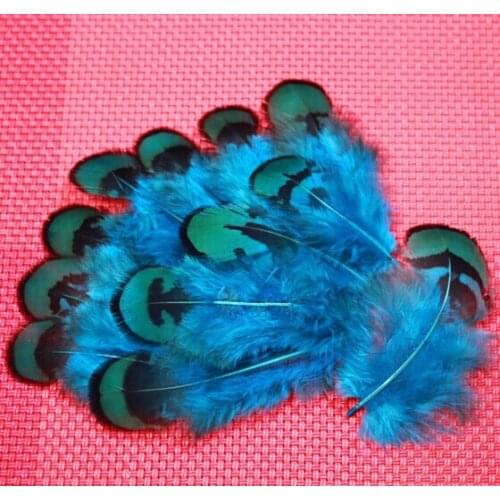 50pcs wholesale 5-9cm royal green color real pheasant plumes carnival craft feathers hair accessories bulk sale fly tying
