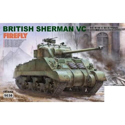 Rye Field Model RFM RM-5038 1/35 British Sherman VC Firefly w/Workable Track Links - Scale model Kit