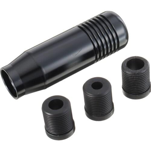 Mayitr 1pc Black Car Auto Manual Transmission Gear Stick Shift Shifter Lever Knob With 3pcs Adapters 8 10 12mm DIY Parts