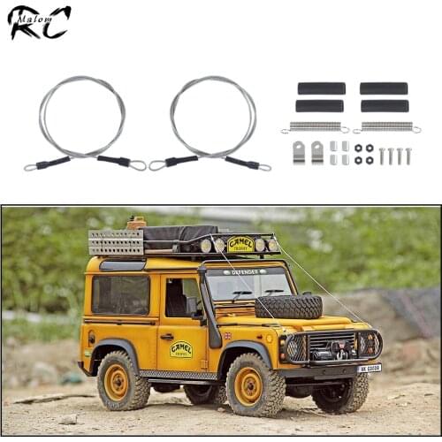 Silver Steel Rope Engine Hood Roof Rack Steel Rope for 1/10 RC Crawler Truck SCX10 Wrangler TRX-6 TRX-4 Defender D90 D110 TF2