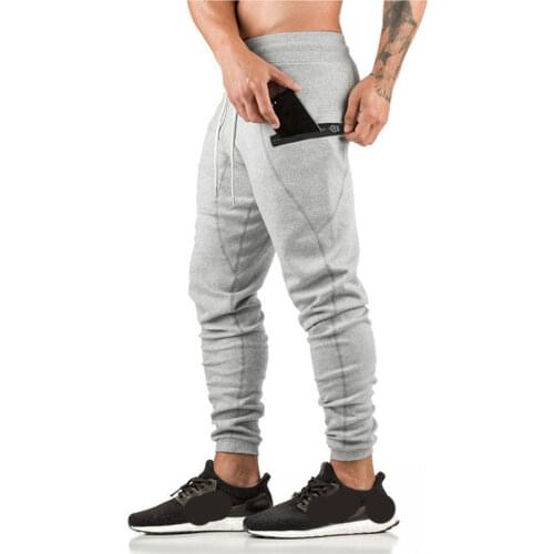 Running Pants Men Jogger Sweatpants 90% Cotton Sportswear Sport Trousers Male Gym Fitness Pocket Jogging Skinny Track Pant