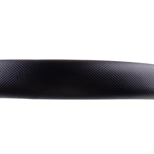 Universal 38cm Car Steering Wheel Grip Cover Carbon Fiber Black For Most Vehicles
