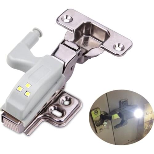 Universal Inner Hinge LED Sensor lamp 0.3W Cabinet Wardrobe Cupboard Door 3 LEDs Night light Auto Switch ON/OFF Bulb