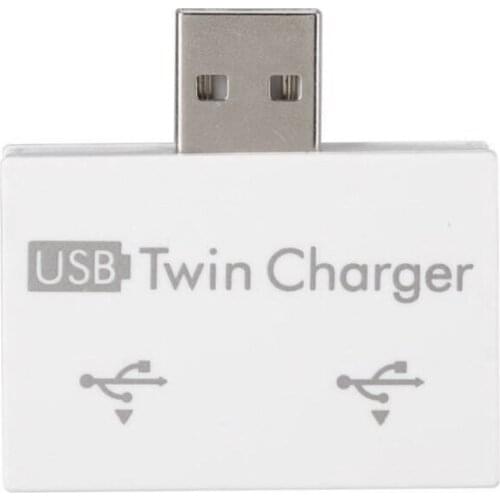 USB 2.0 Hub 3-Port USB Hub, Mini Portable USB Splitter for Mobile Phone Charging Smart Phone Splitter Adapters, White