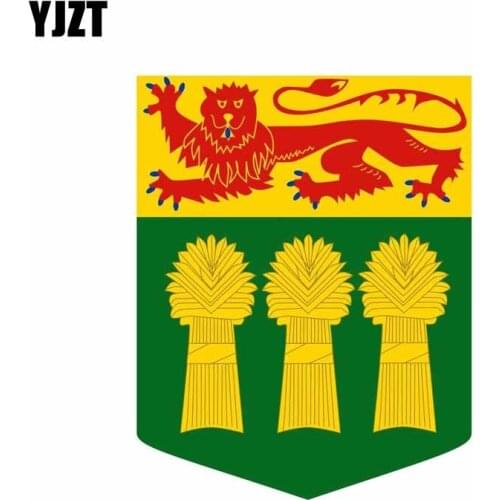 YJZT 11.2CM*14.1CM Funny Saskatchewan Canada Personality Flag Car Sticker Decal 6-0613