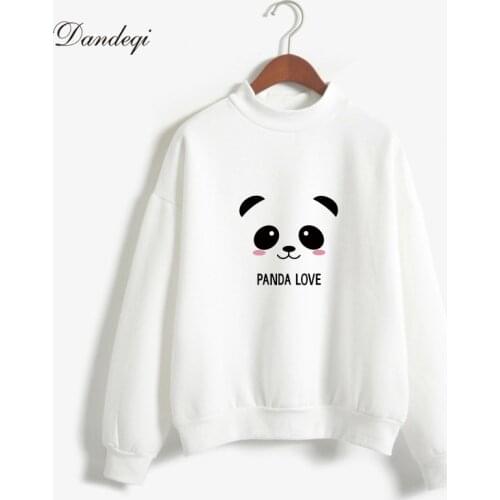 Sudaderas Mujer Kpop Cute Hoodies Women Kawaii Harajuku Shy Panda Letters Printed Sweatshirt Moletom Feminino Pullover
