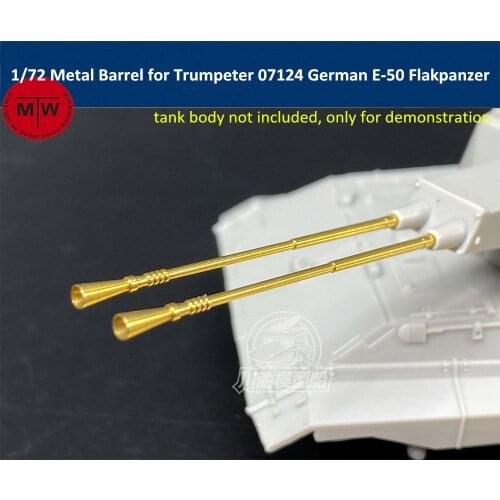 1/72 Scale Metal Barrels for Trumpeter 07124 German E-50 Flakpanzer Tank Model TMW00132