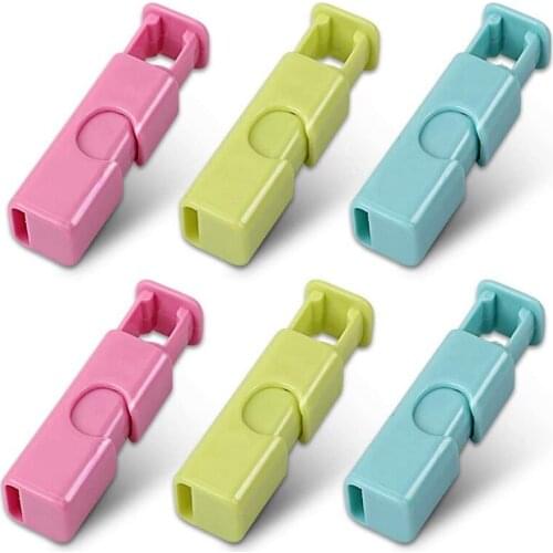 10Pcs Squeeze Bread Bag Clips, Bag Cinches, Bagel Bag Clips, Slip Grip Easy Squeeze & Lock, Assorted Color-ABUX