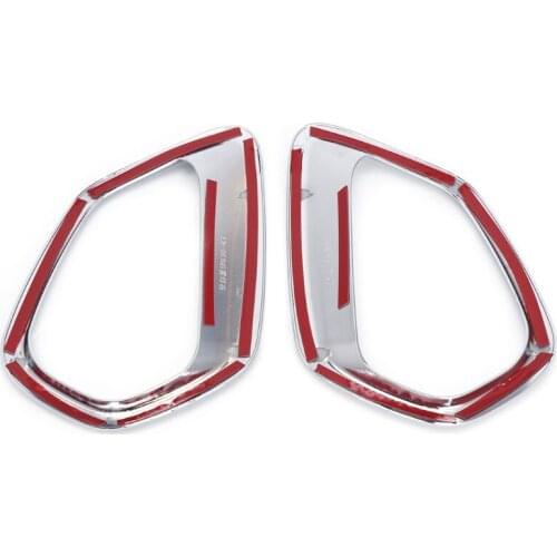 2 Pcs Chrome Car Back Rear Fog Light Lamp Cover Trim For Mitsubishi Outlander 2016 2017 U90C