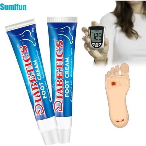 Sumifun 2pcs Diabetes Plaster Treatment Skin Itchy Herbal Effective Foot Cream Anti Fungal Infection Repair Dry Crack Feet Care