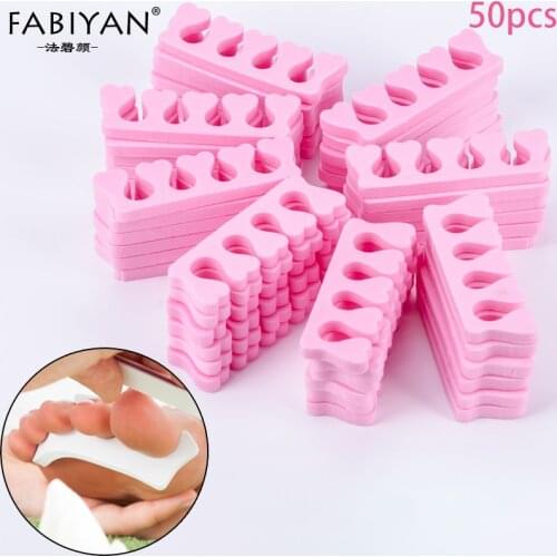 50pcs Nail Art Toes Separators Fingers Foots Sponge Soft Gel UV Beauty Tools Polish Manicure Pedicure Professional