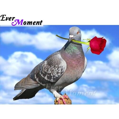Ever Moment Diamond Painting Mosaic Full Square Drill Pigeon Cross Stitch Picture Of Rhinestone Diamond Embroidery ASF1526