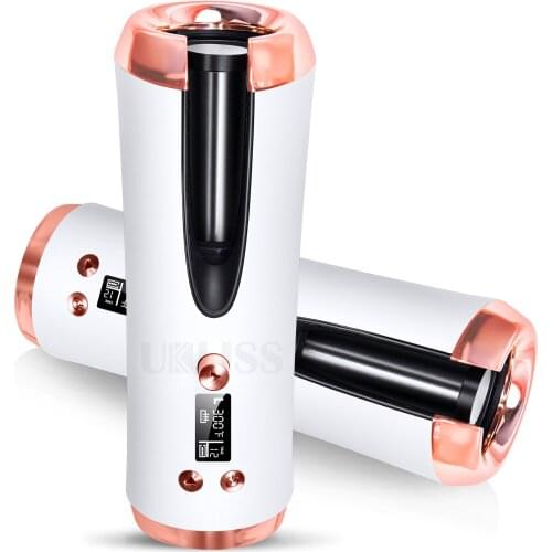 Automatic Hair Curler Curling Hair Curls Waver Tongs LCD Display Ceramic Wireless Curling Iron Crimp Beach Waves Iron Curling