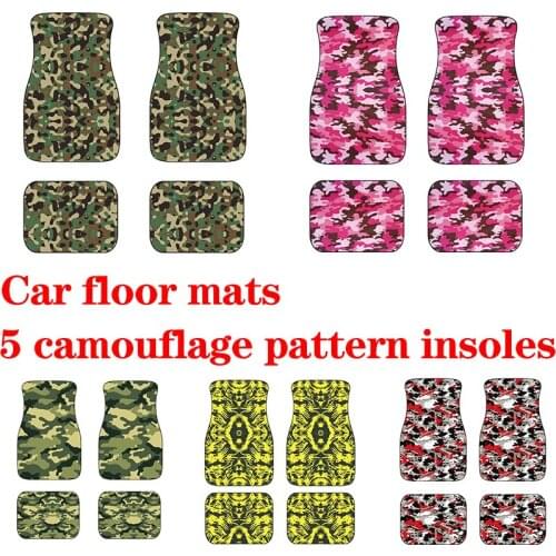 AIMAAO Car Custom Camouflage Car Floor Mat Universal 4-piece Set All Weather Front And Rear Mats