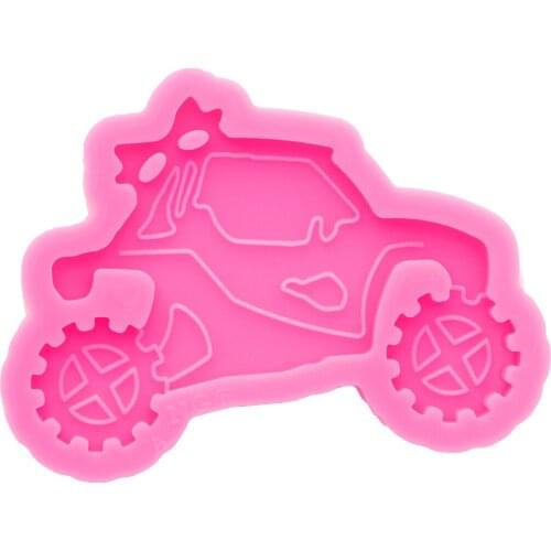Shiny Resin MONSTER TRUCK Mould Silicone Keychains Motorcycle Molds DIY for Key Chain Pendant Jewelry Epoxy Mould DY0685