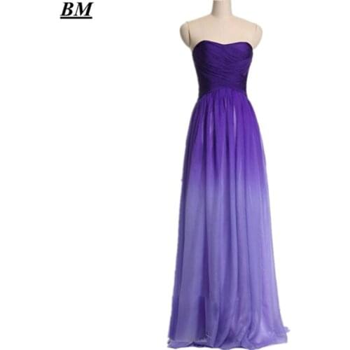 BM Prom Dresses 2020 Gradient Chiffon Beaded Formal Ombre Long Evening Celebrity Party Gown Vestido Robe De Soiree BM313