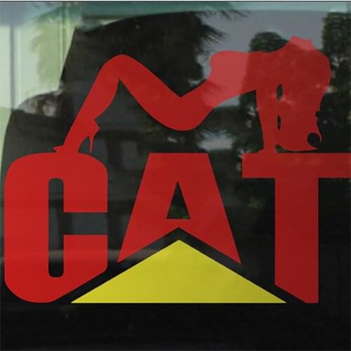 BIG 30x 23cm CAT CHICK Sticker Decal Caterpillar Ute - Cut Vinyl