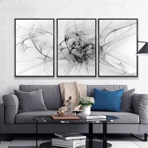 Black and White Modern Abstract Nordic Canvas Painting Wall Art Nordic Posters and Prints Wall Pictures for Living Room Decor