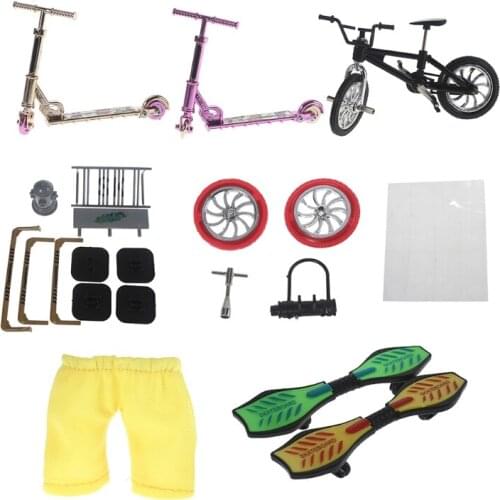 97BE Children Simulation Fingerboard Scooter Skate Ramp Parts Set Toys Outdoor Games Relieve Boredom Supplies for Display
