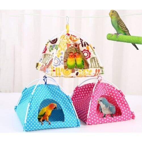 Pet Bird Parrot Parakeet Budgie Warm Hammock Cage Hut Tent Bed Hanging Cave Winter Birds Cage Bed Toys Hamster House