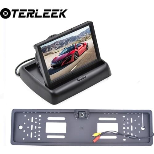 TFT-LCD 4.3 Inch HD Color Car Monitor 2 Video Input For Car Waterproof Rearview Camera Vehicle Reversing Parking Image Display