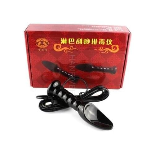 Ceramic lymph node detoxification massage instrument electric heat beauty instrument scrapping stick health keeping warm moxibus