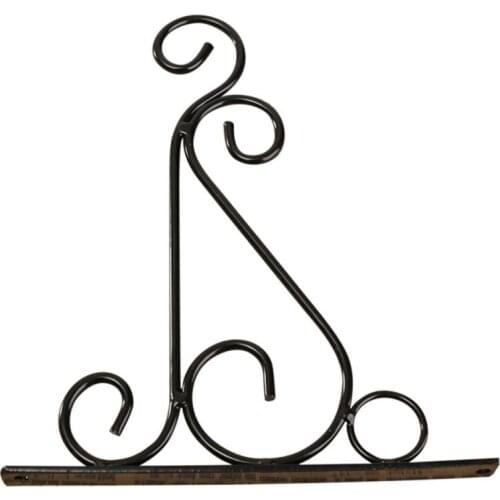 Wrought Iron Hanging Flower Stand Brackets Hooks Garden Lantern Lawn Light Flower Satnd For Balcony Decoration