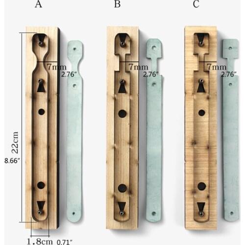 L5YD Keychain StripsTemplate Wooden Punching Die Cutting Mould Keychain Wristhand Leather Mold Jewelry Making Art Crafts Tool