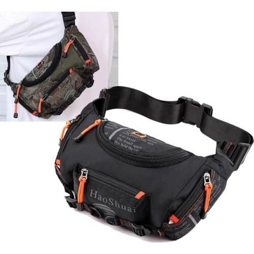 Multipurpose Chest Sling Bag Anti-Theft Crossbody Daypack Shoulder Bag Waist Cool Pack Hip Hop Bum Bags for Men Sports Running