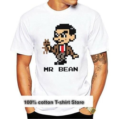 Printed camiseta Mr Bean Pixelated Character Mens T-Shirt 100% cotton women tee shirt