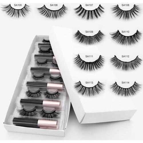 Wholesale Magnetic Eyelash Set Magnetic Liquid Eyeliner Magnetic Eyelashes and Tweezers Set Eyelashes Wholesale In Bulk