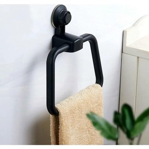 Wall Strong Suction Cup Towel Ring Kitchen Towel Hook Household Storage Shelf Bathroom Towel Holder