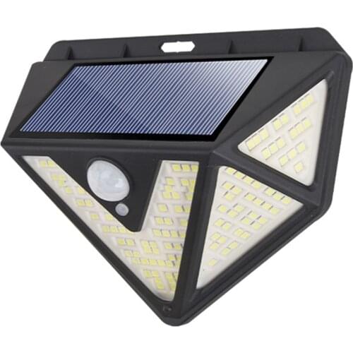 166LED Solar Light Wall Light PIR Motion Sensor Waterproof Outdoor Lighting Garden Yard Path Lamp Decoration Porch Lights