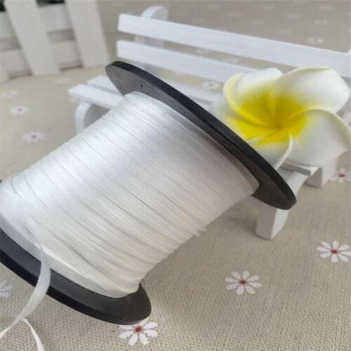 Undyed Raw white 2mm 100% pure silk embroidery ribbon thin taffeta high quality silk ribbon Anya Ribbon Handcraft