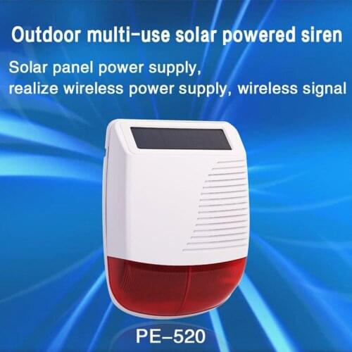New 433MHz Wireless light Flash Strobe Outdoor Solar Waterproof Siren for Home Burglar Wifi GSM Home Security Alarm System