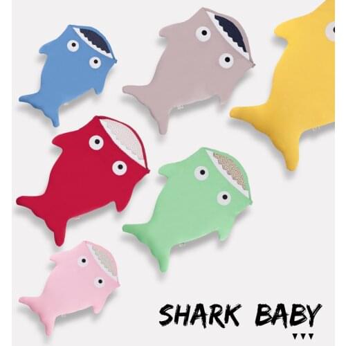 New Autumn Winter Swaddle Cartoon Sleeping bag baby cotton quilt children shark sleeping bag Stroller blanket for 0-1 years