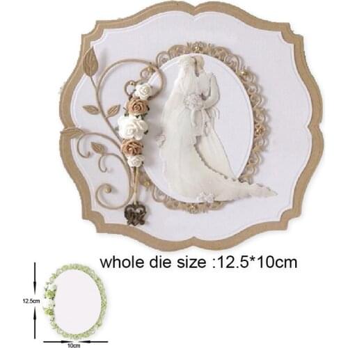 Oval Frame Background Metal Cutting Dies Crafts Stencils For Paper card Scrapbooking making Embossing Dies Cuts