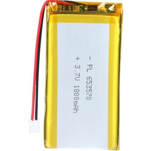 Mejuew 3.7V 1800mAh 653570 Rechargeable with JST Connector