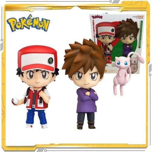 Pokemon GSC Ash Ketchum Blue Oak Mew Nendoroid Pokemon Figures Model Cartoon Action Anime Toys Gifts for Children