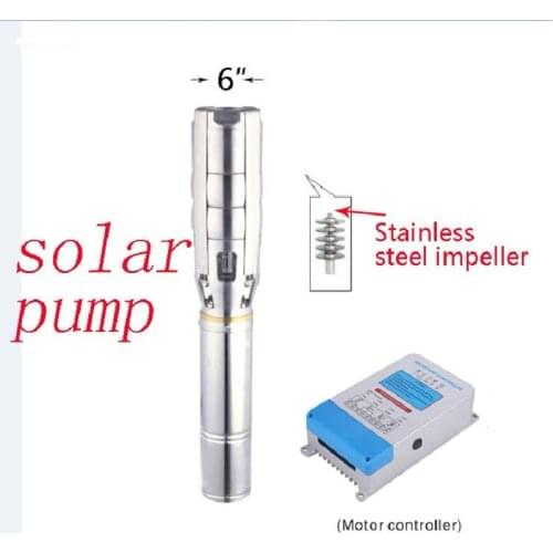 AC220V/DC216V 6 Inch 2500W Solar Water Pump For Farm Irrigation With MPPT Controller 3 Years Warranty 6SPSC78/17-D216/2500